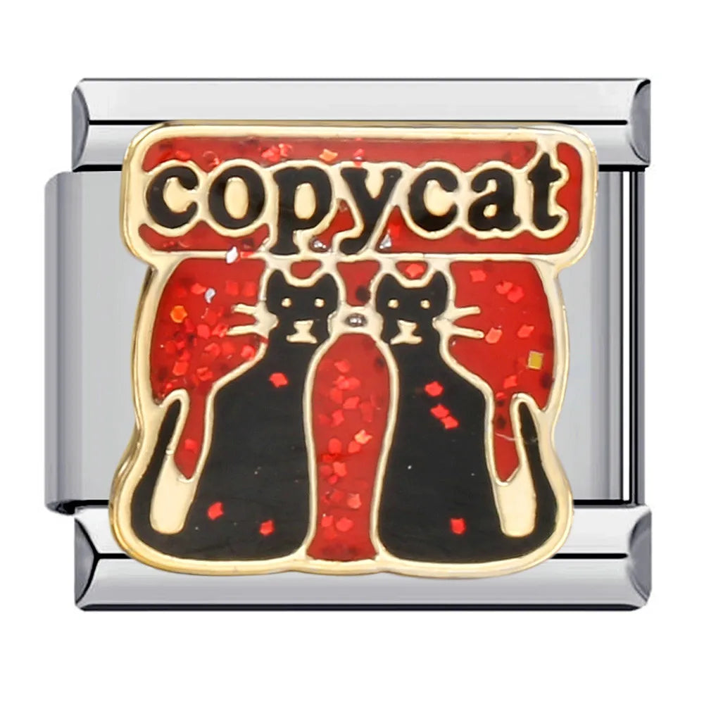 Cats Italian Charm Link 193