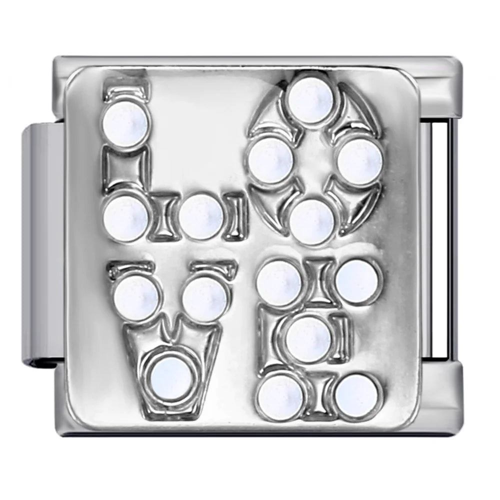 Zirconia Italian Charm Links 175