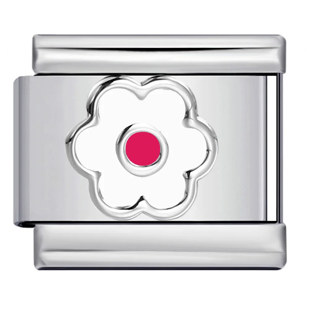 Flower Italian Charm Link 449