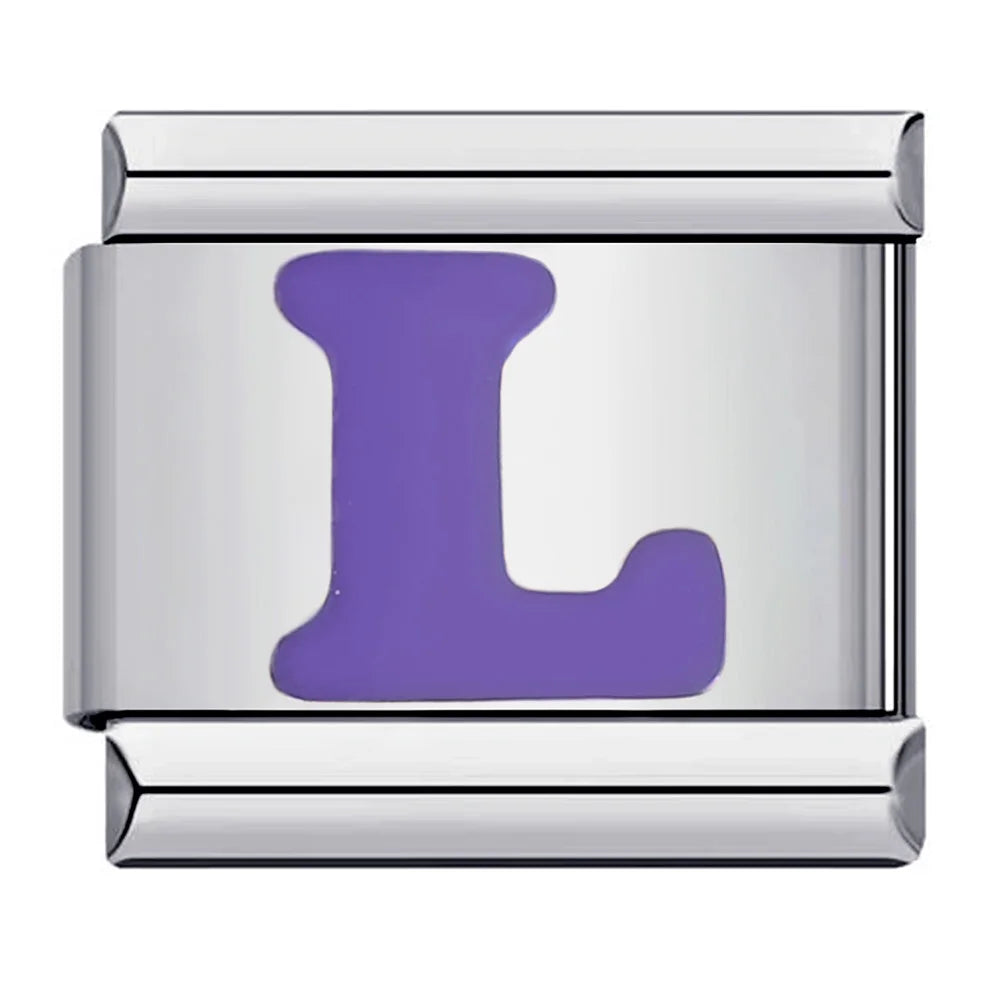 Purple Color 26 English Letters 017