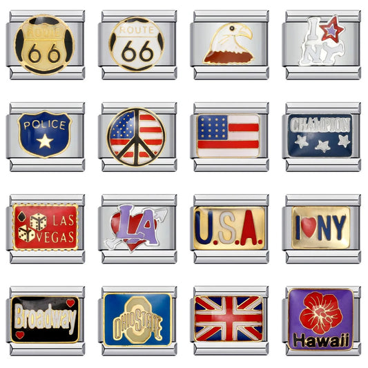 USA Italian Charm Links 136