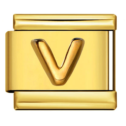 Gold Color 26 English Letters 336