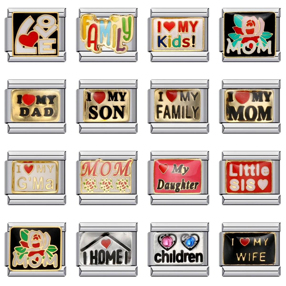 Words Italian Charm Links 072