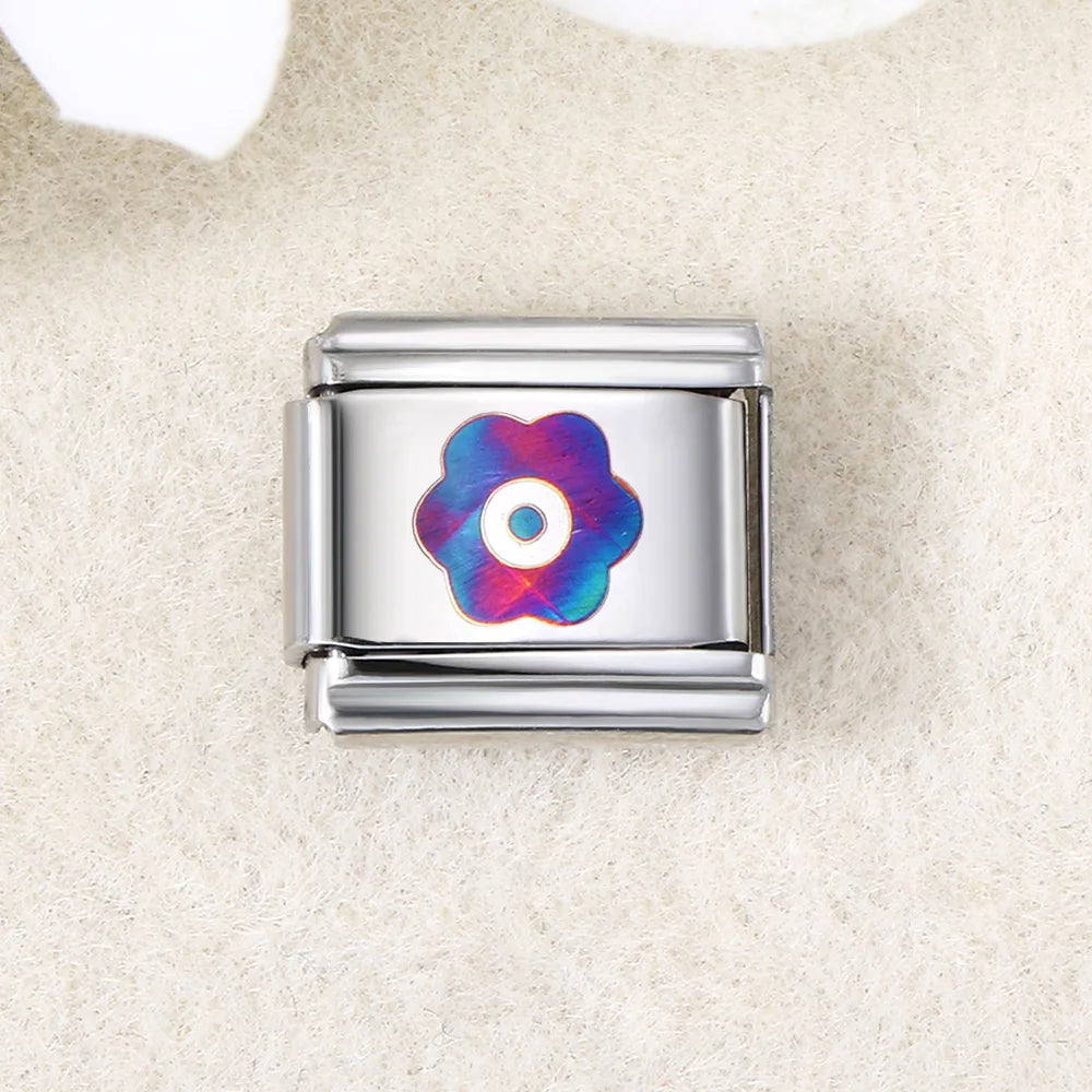 UV Laser Italian Charm Link 456
