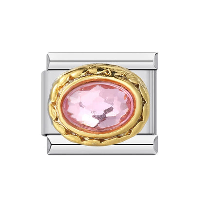 Zirconia Italian Charms Links 091