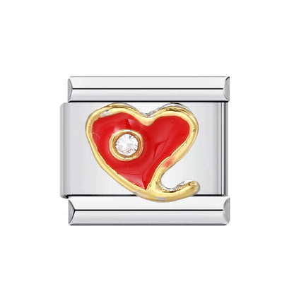 Heart Italian Charm Links 027