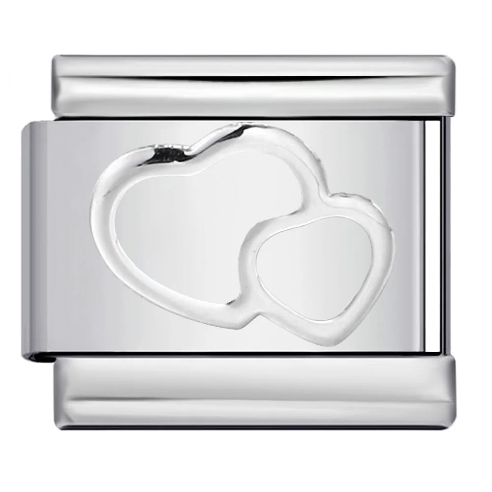 Heart Italian Charms Links 447