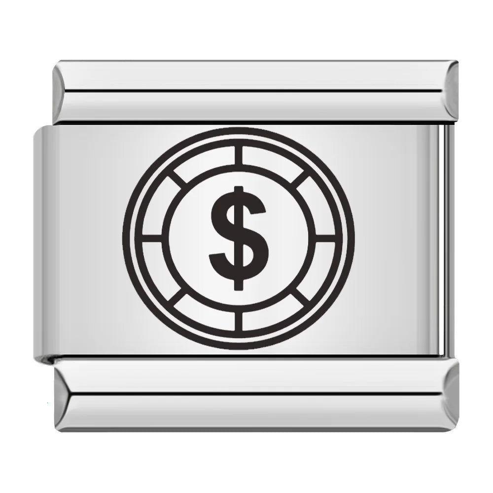 Laser Italian Charm Links 116