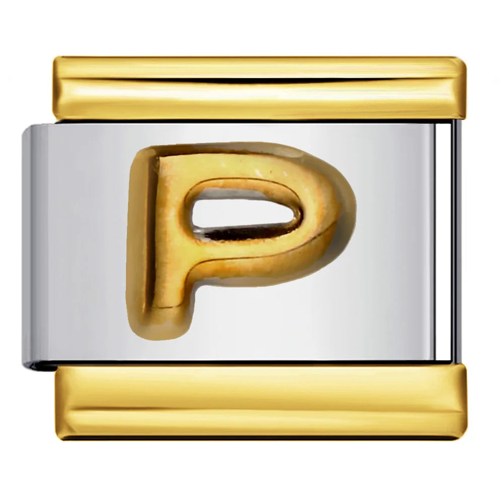 Gold Color 26 English Letters 340