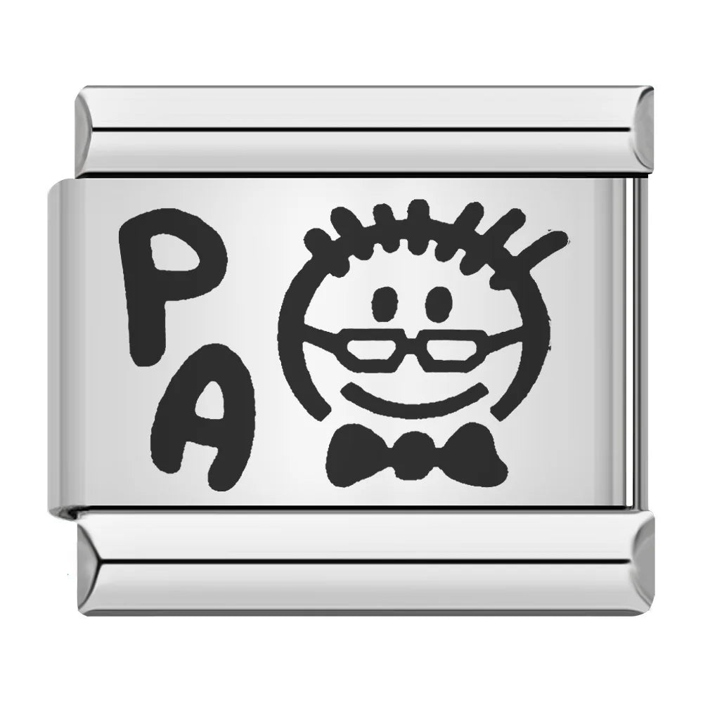 Laser Italian Charm Links 052