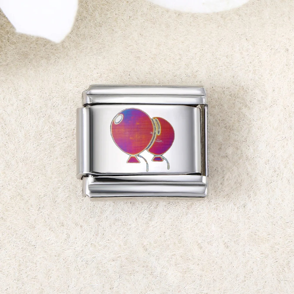 UV Laser Italian Charm Link 455
