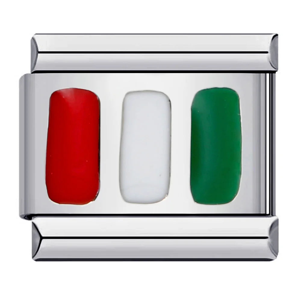 National Flag Italian Charm Links 068