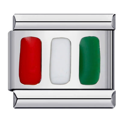 National Flag Italian Charm Links 068