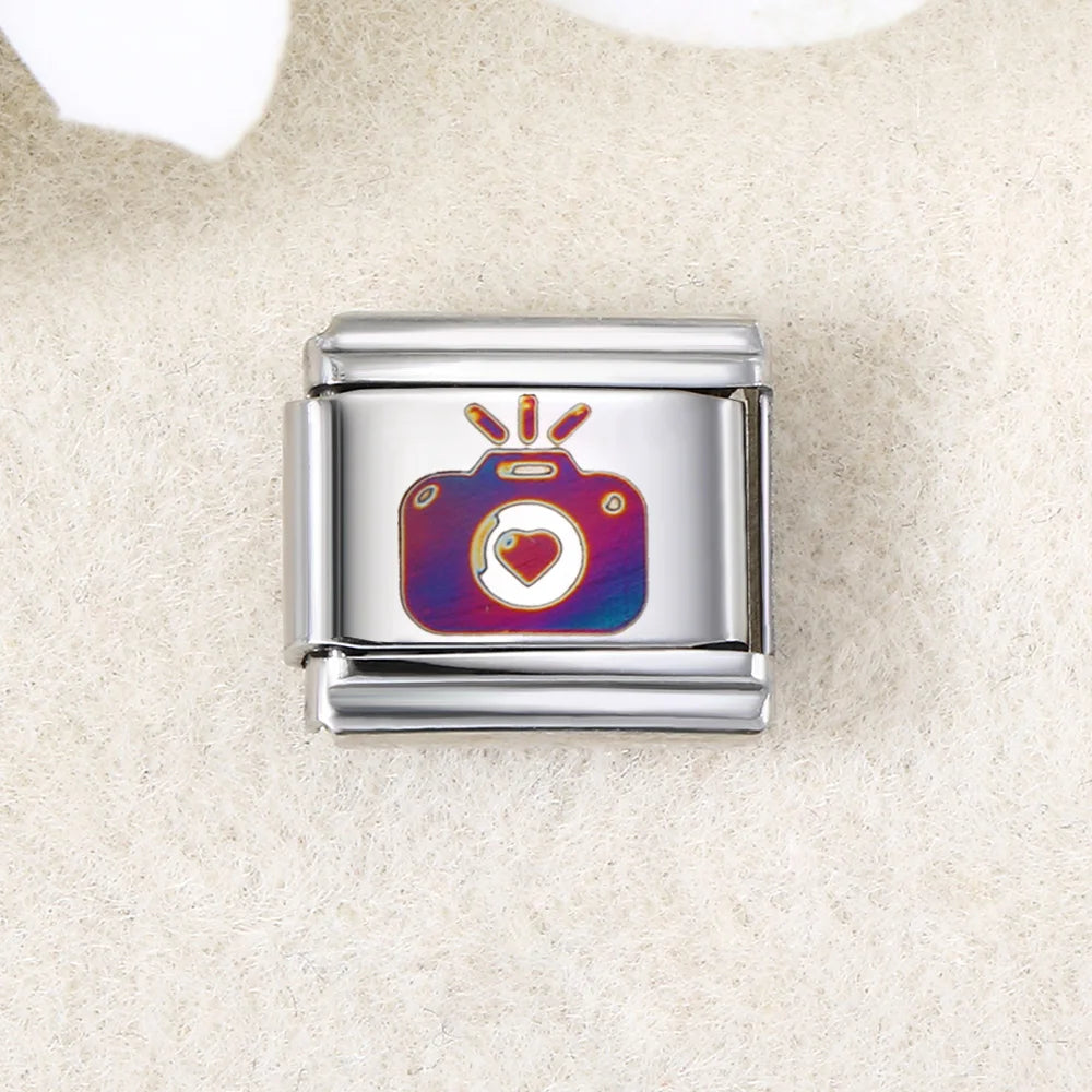UV Laser Italian Charm Link 455