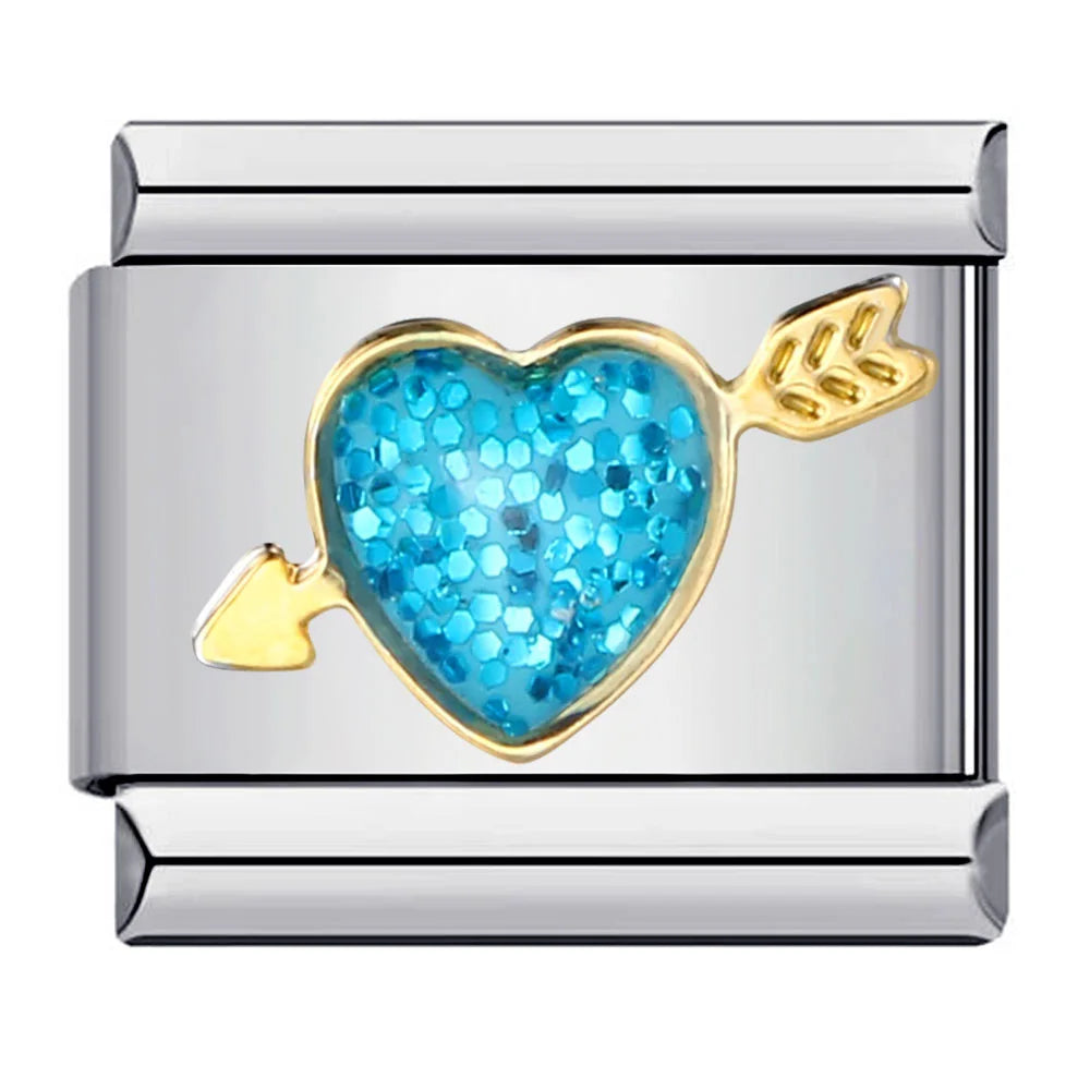 Blue Italian Charm Link 305