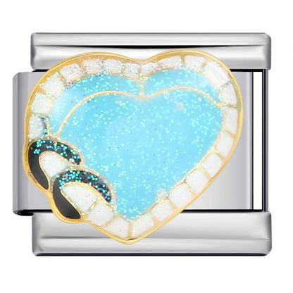Blue Italian Charm Link 305