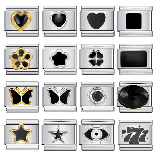 Black Italian Charm Links 318