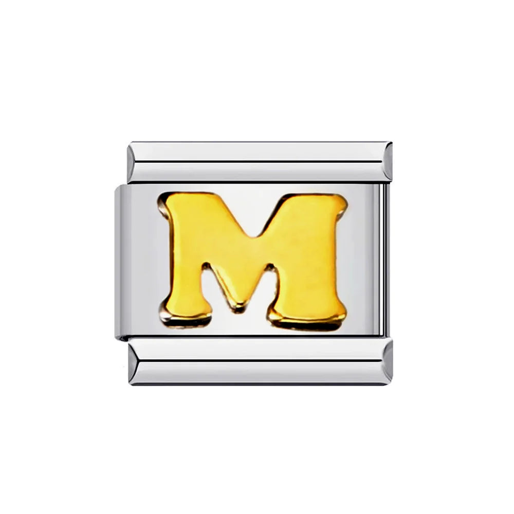 Gold Color 26 English Letters 014