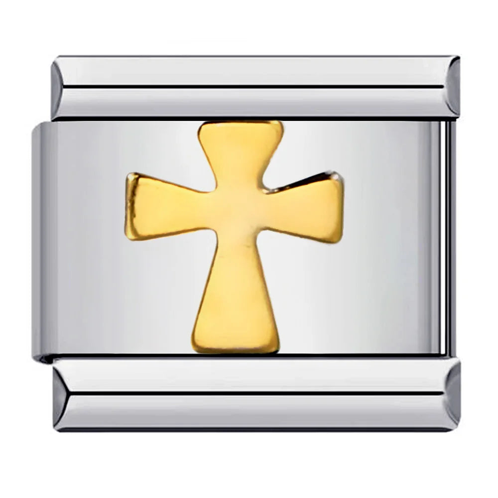 Cross Italian Charm Link 530