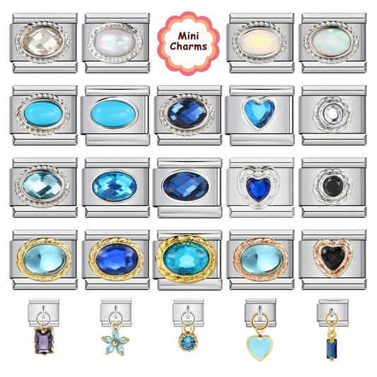 Blue Italian Charm Link 402
