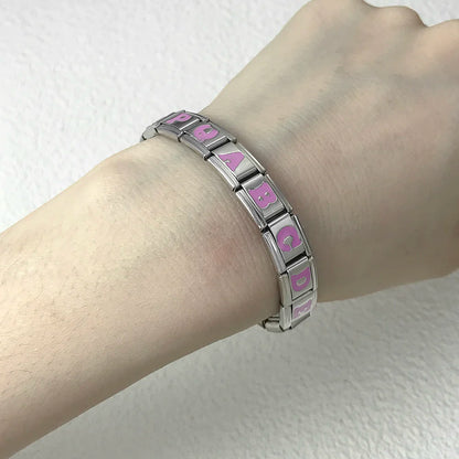 Pink Color 26 English Letters 018