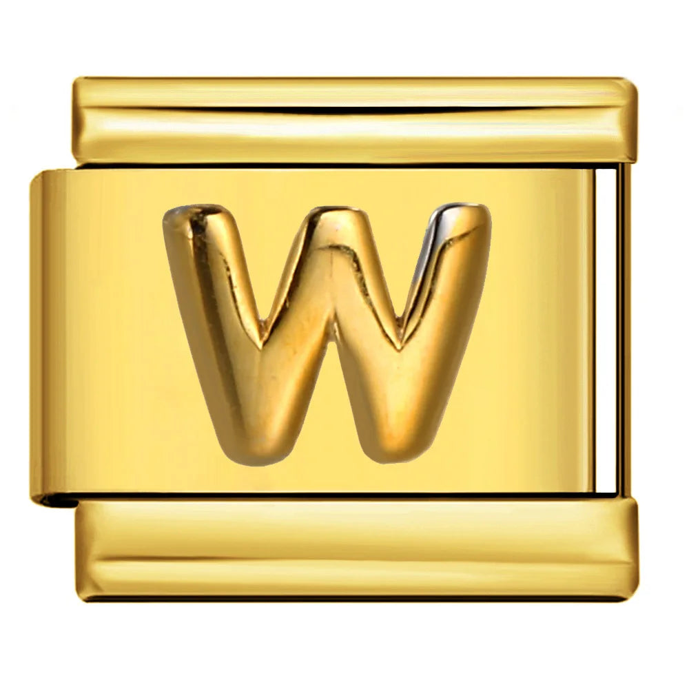 Gold Color 26 English Letters 336