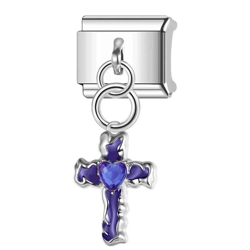 Cross Italian Charm Link 530