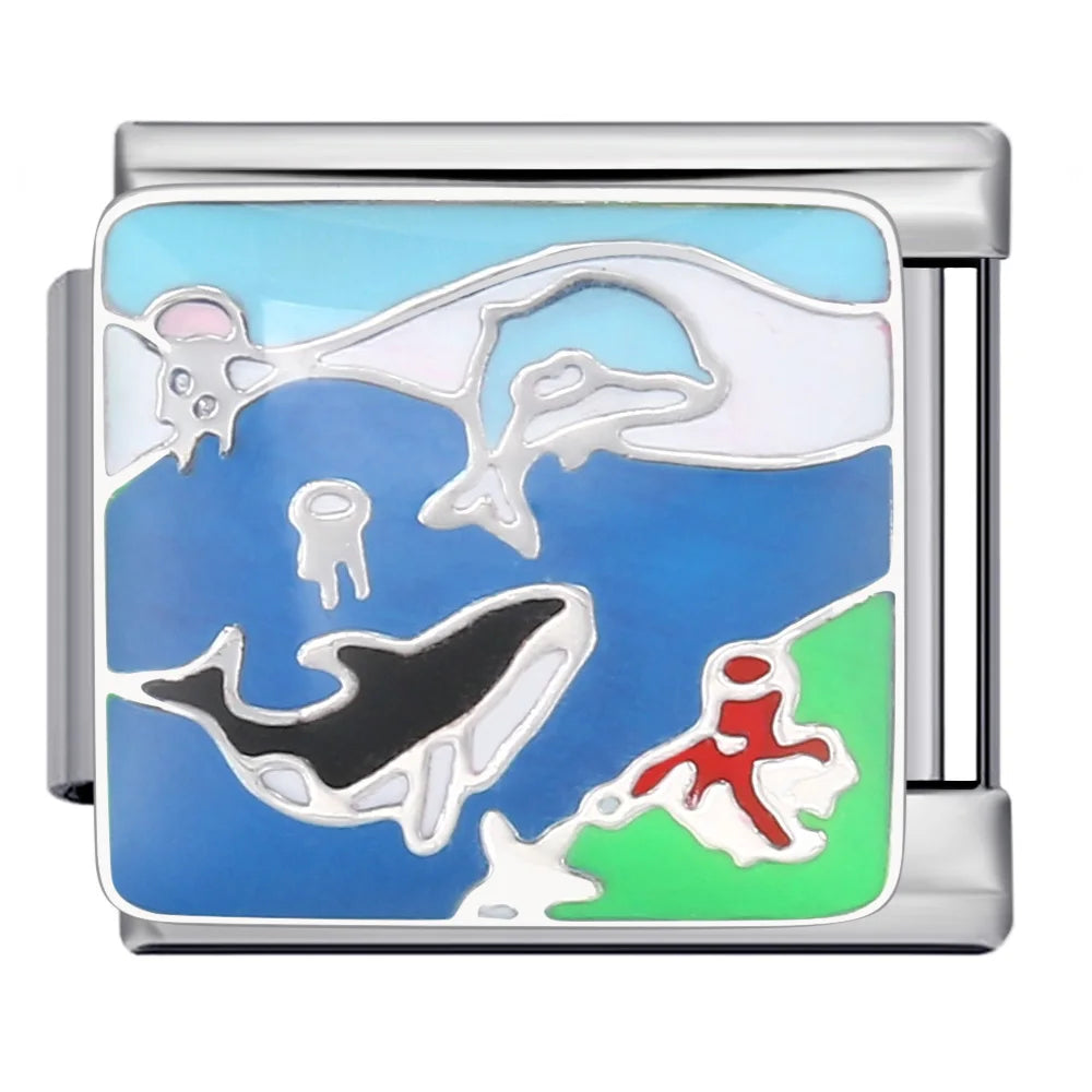 Ocean Italian Charm Link 322