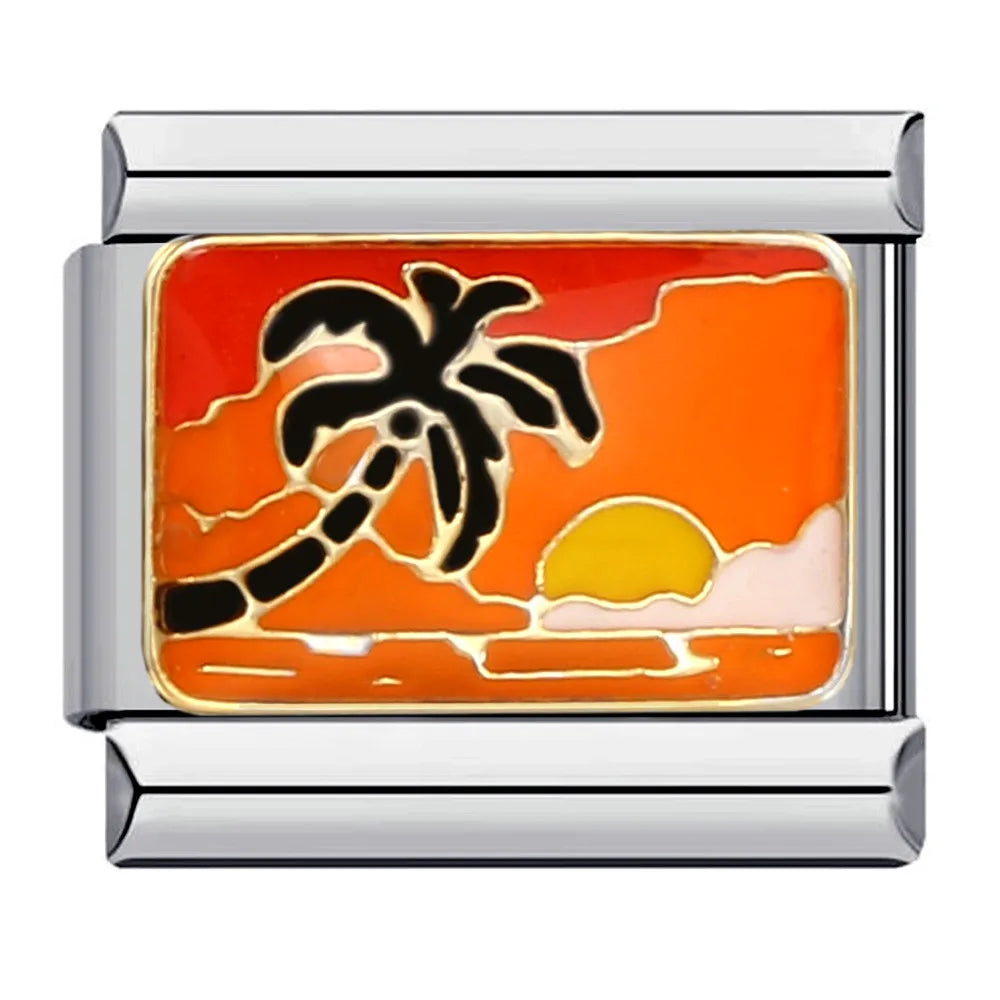 Flower Italian Charm Link 332