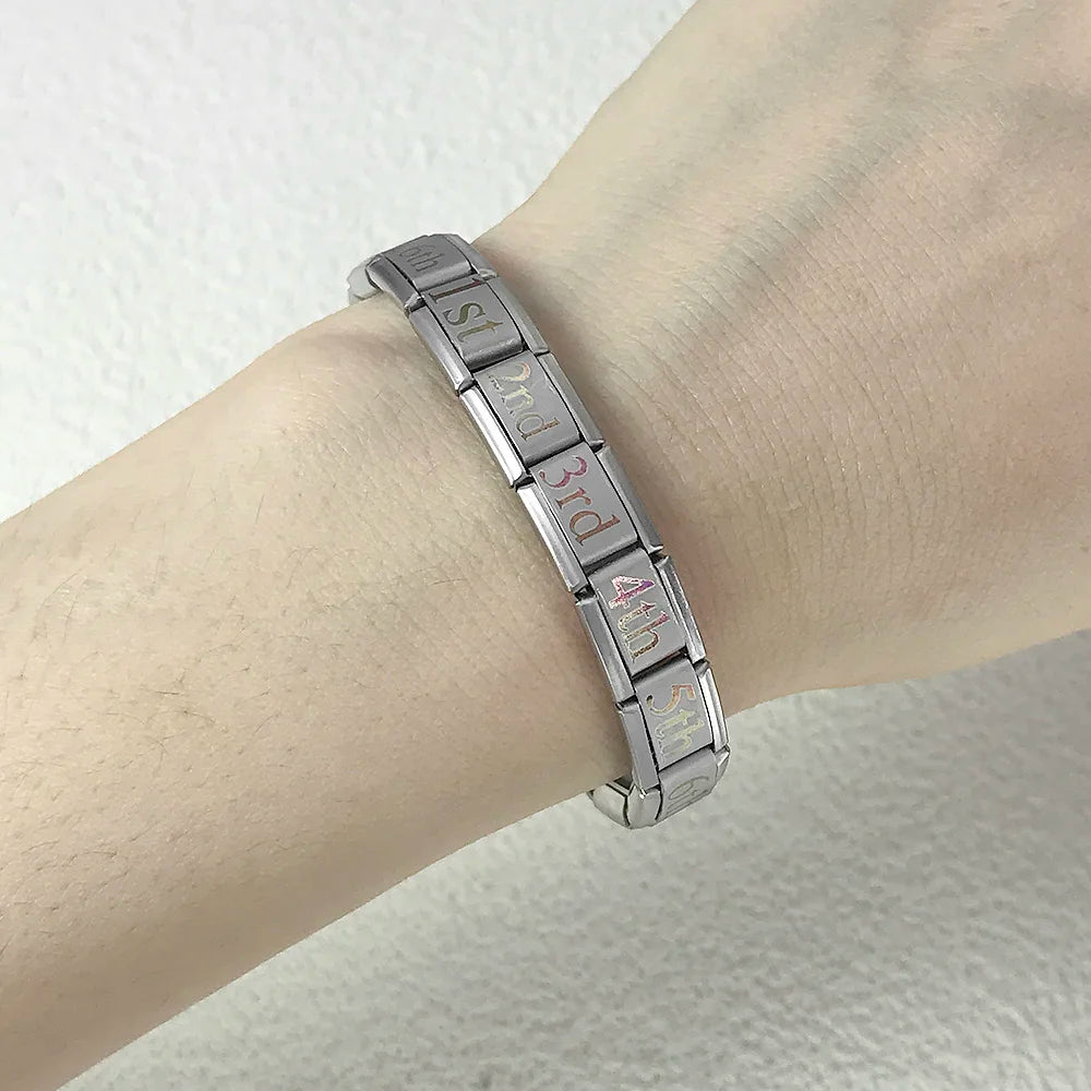 Laser Italian Charm Links 053