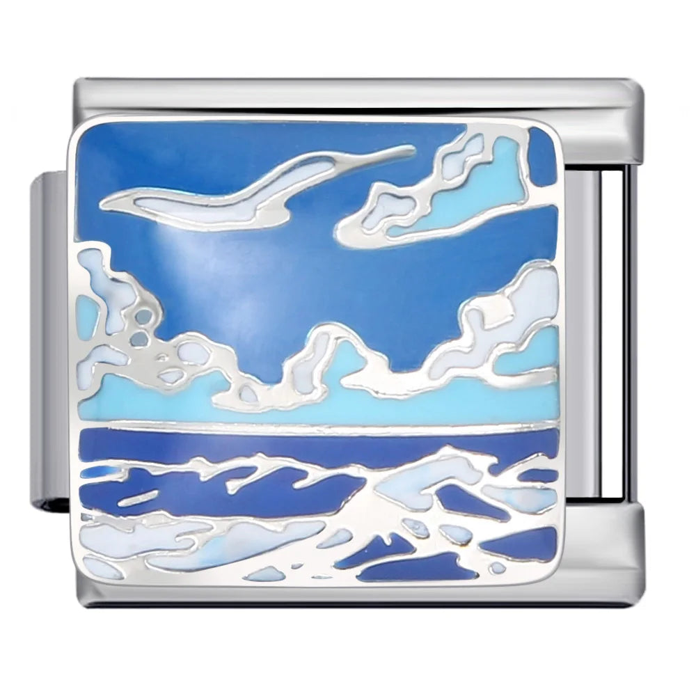Ocean Italian Charm Link 322