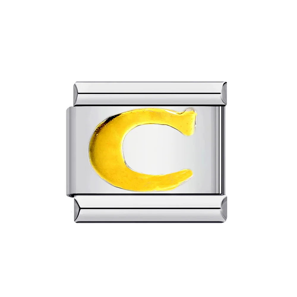 Gold Color 26 English Letters 014