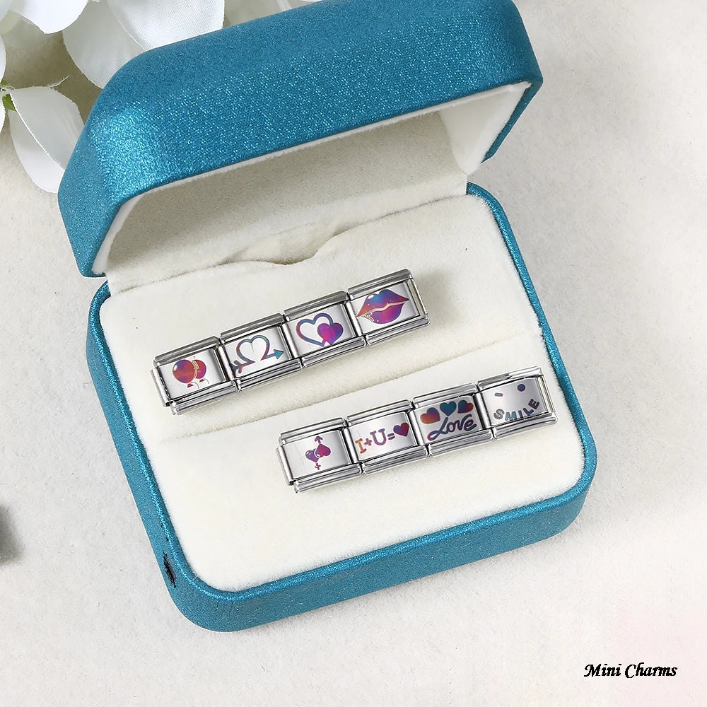 UV Laser Italian Charm Link 455