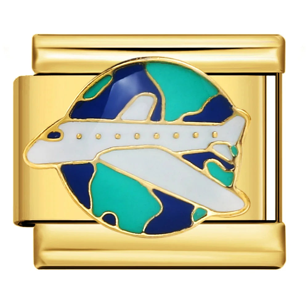 Gold Color Italian Charm Link 176
