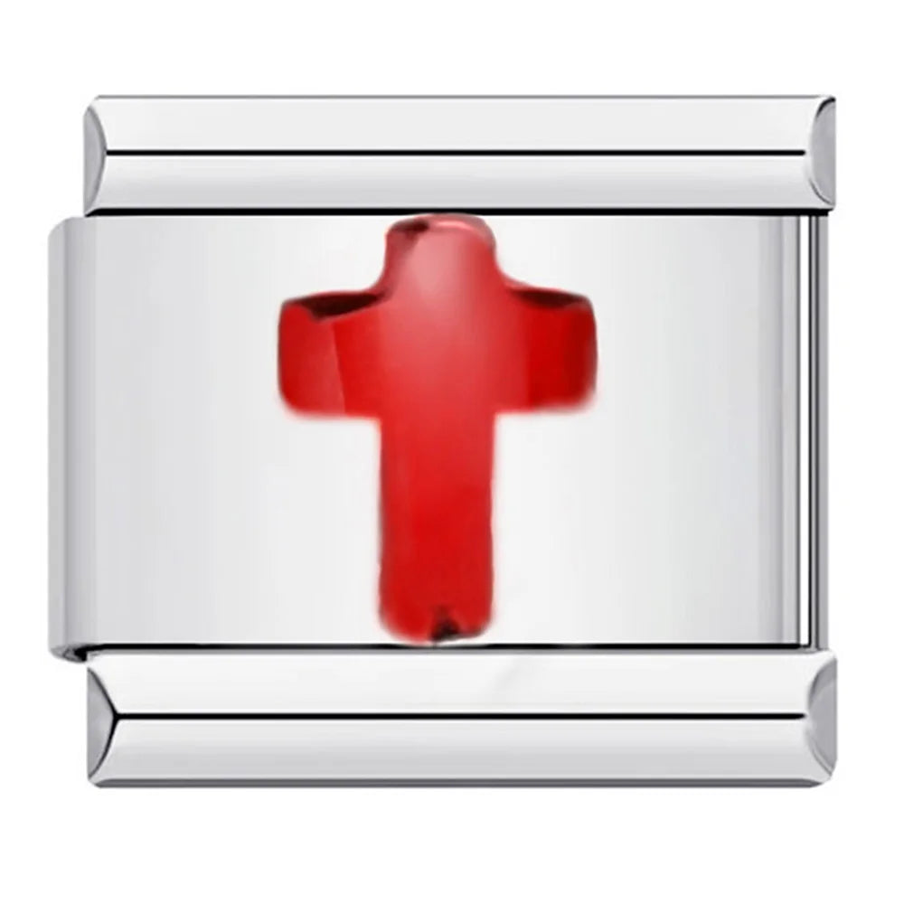 Cross Italian Charm Link 530