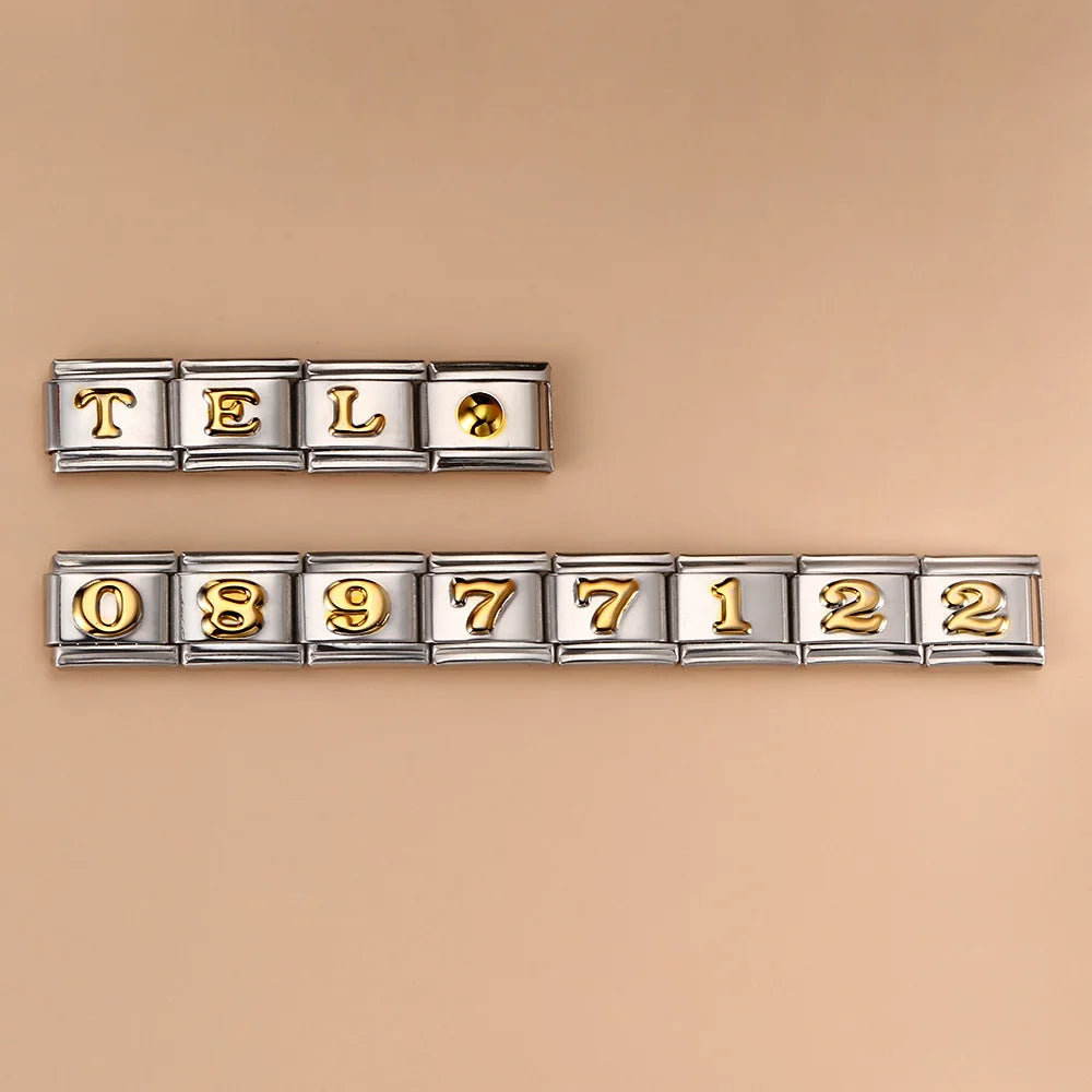 0-9 Number Italian Charm Links 069