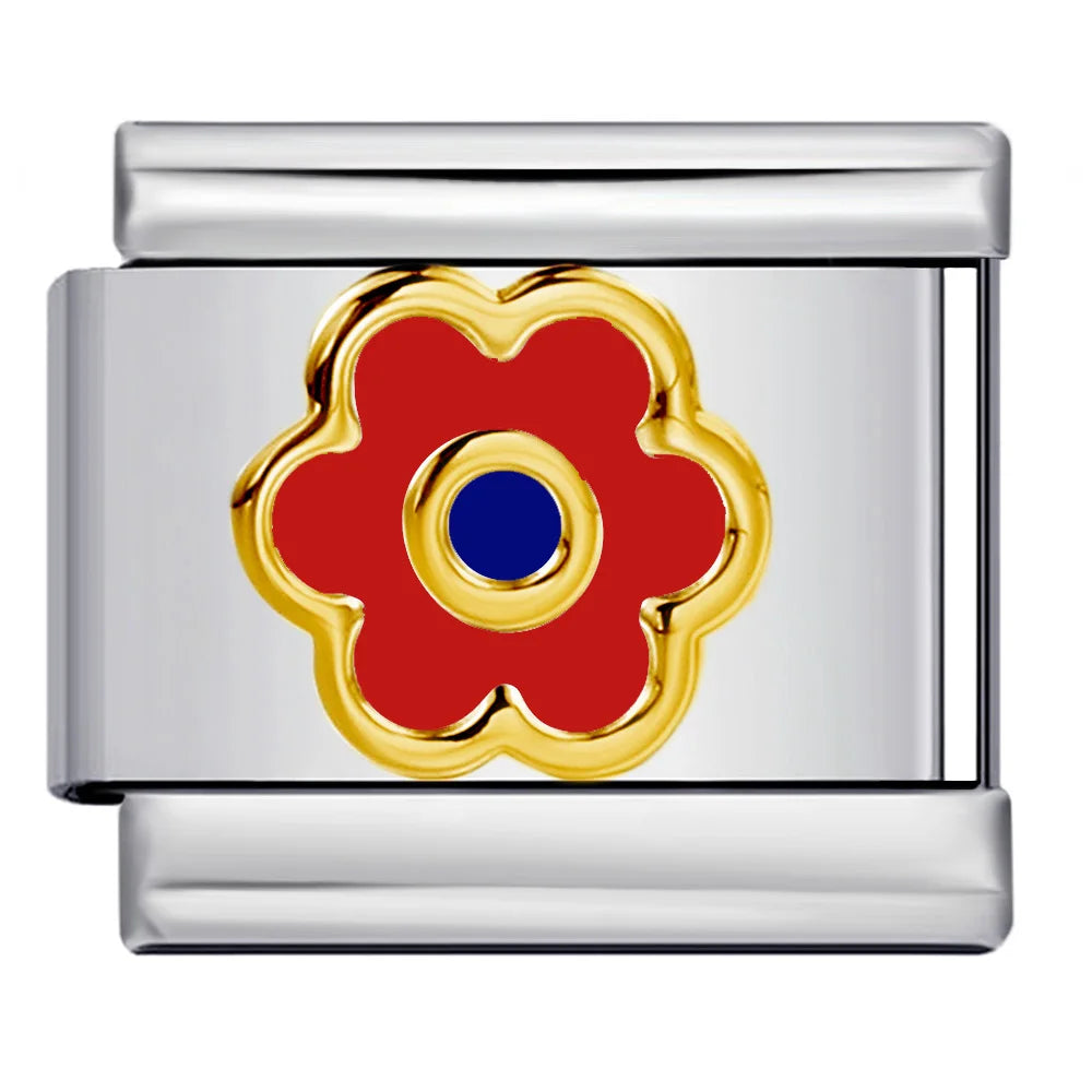 Flower Italian Charm Link 449