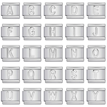 Silver Color 26 English Letters 134