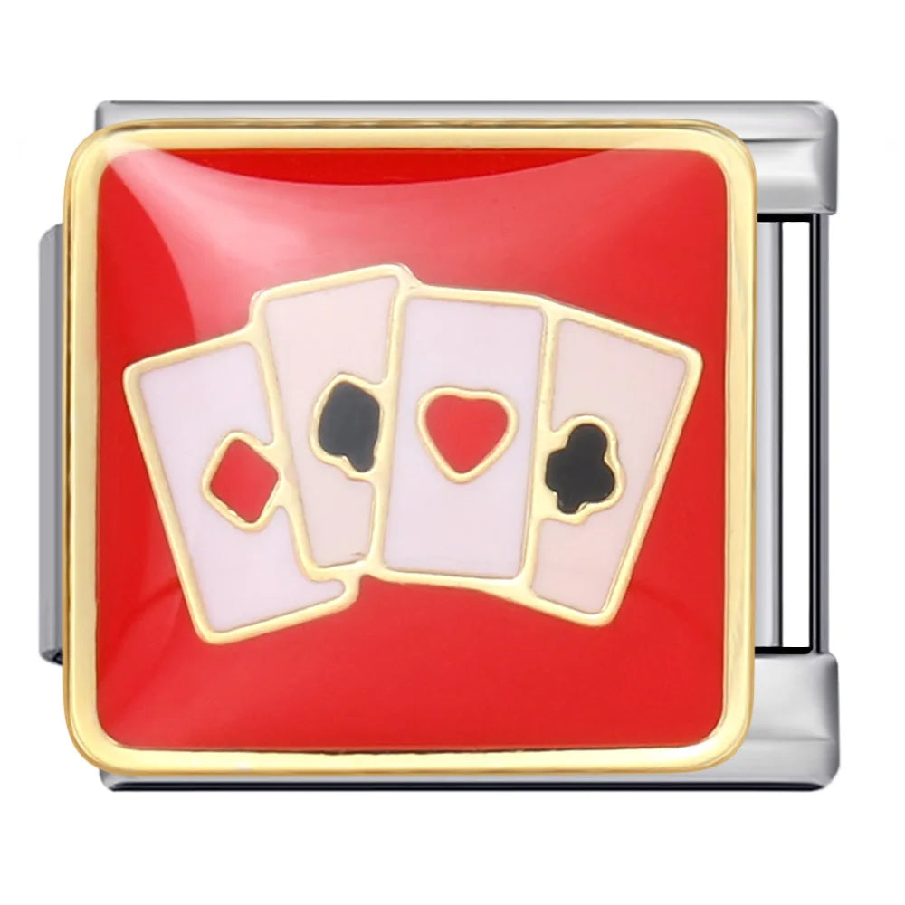 Poker Italian Charm Links 087