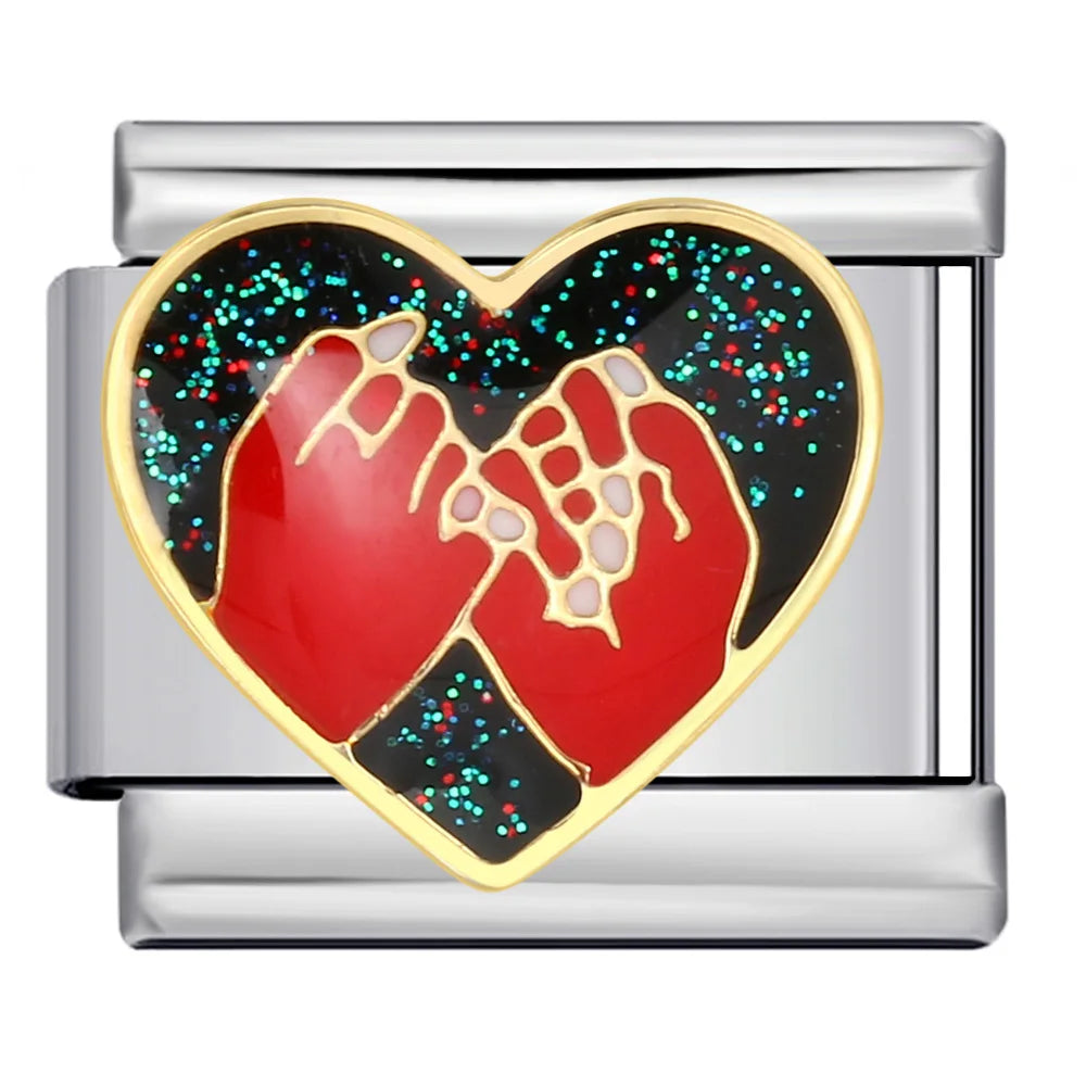 Heart Italian Charm Link 275