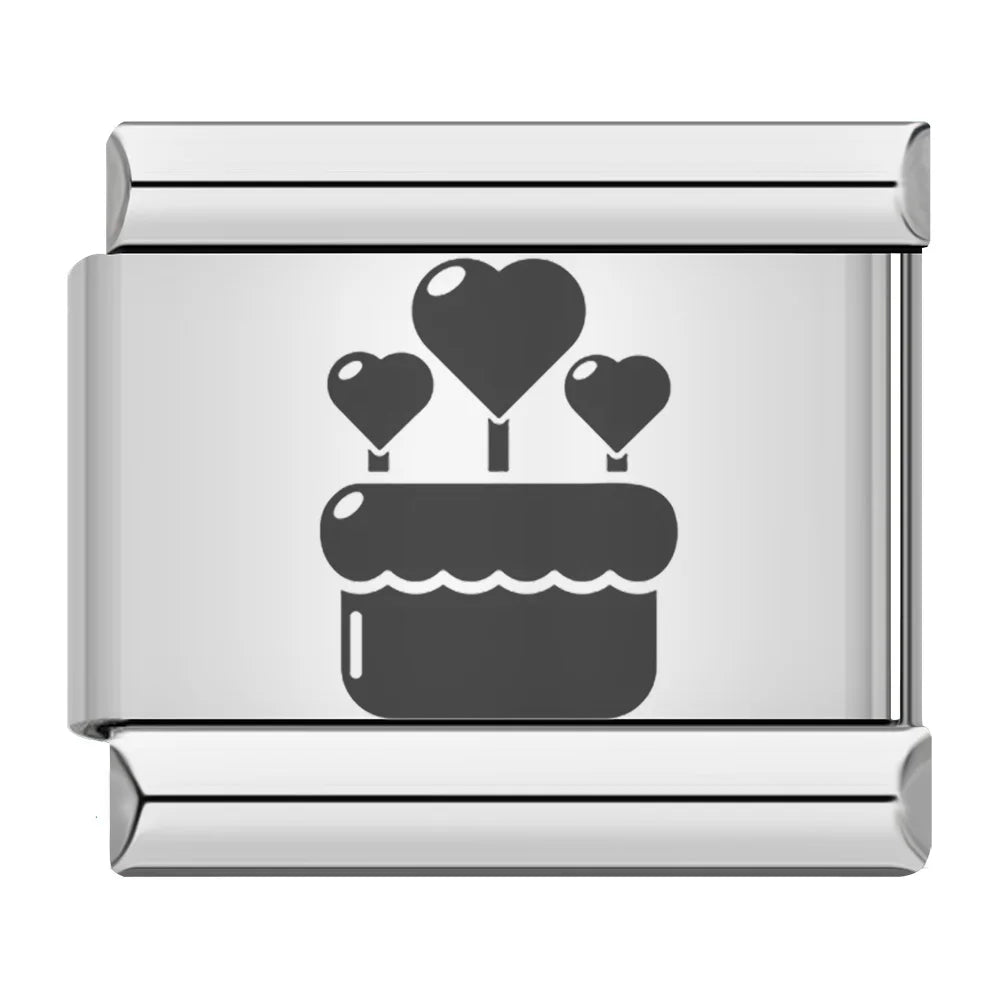 Laser Engrave Italian Charm Links 005