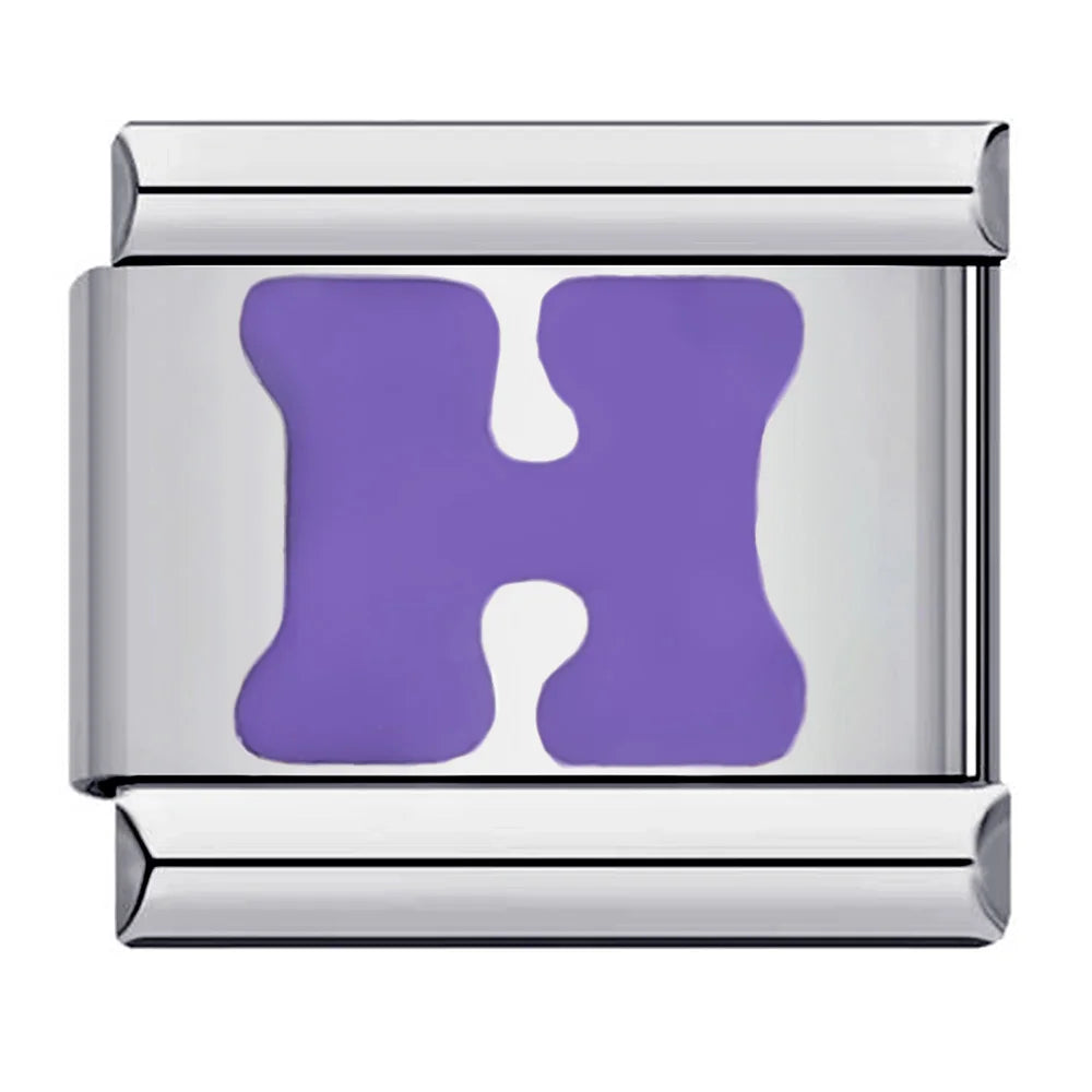 Purple Color 26 English Letters 017