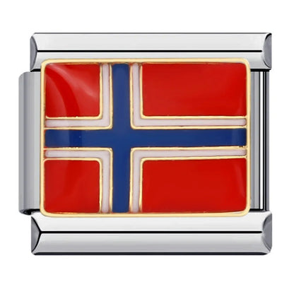 National Flag Italian Charm Links 068
