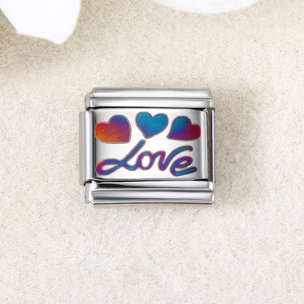 UV Laser Italian Charm Link 455