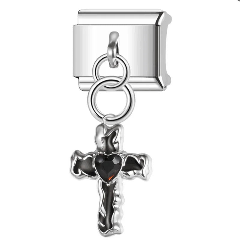 Cross Italian Charm Link 530
