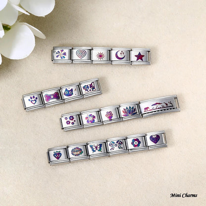 UV Laser Italian Charm Link 456