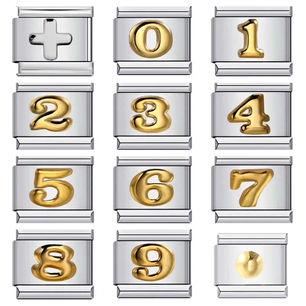 0-9 Number Italian Charm Links 069