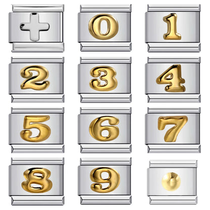 0-9 Number Italian Charm Links 069