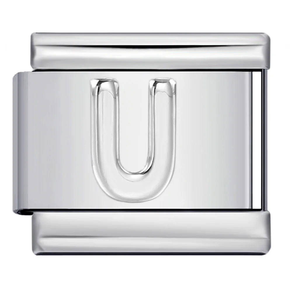 Silver Color 26 English Letters 134