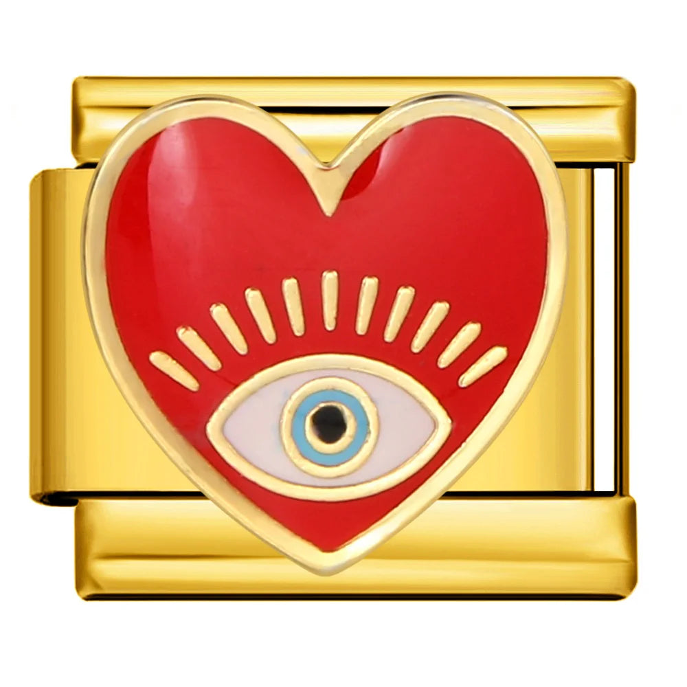 Gold Color Italian Charm Link 477